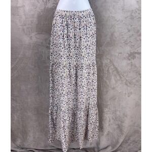 CAMI NYC Skirt Womens Size Small White Ditsy Floral Maxi Boho Flowy
